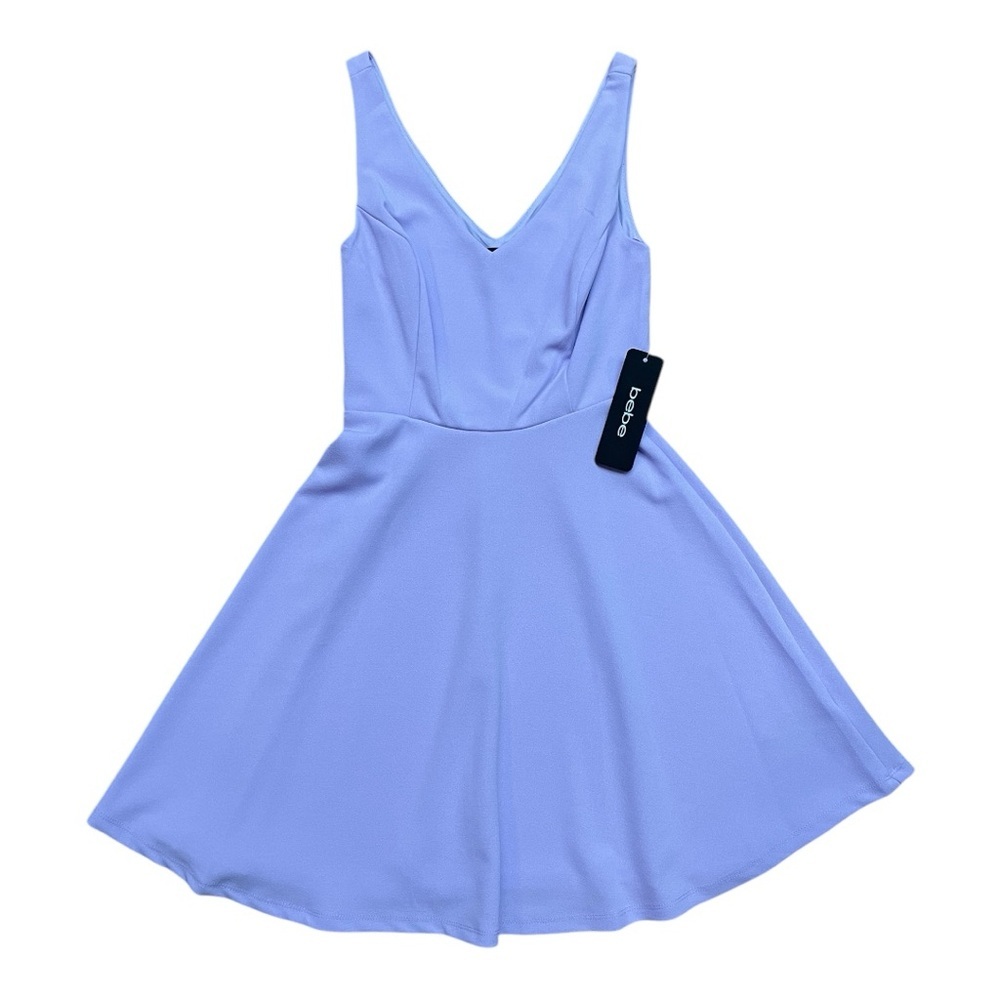 Bebe Lilac Fit and Flare Skater Dress NWT